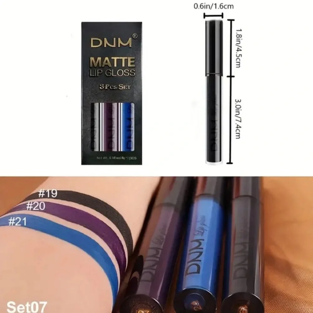 COPY - 3pcs Vibrant Berry-Toned Liquid Lip Gloss Set